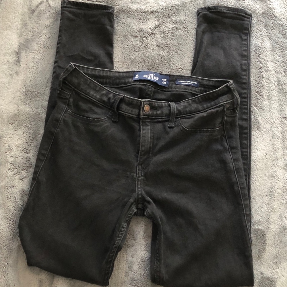 Hollister Black low rise skinny jeans